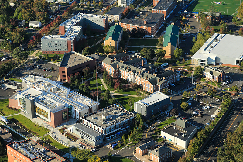 Aerial photo of campus