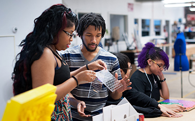 Students at work on desk