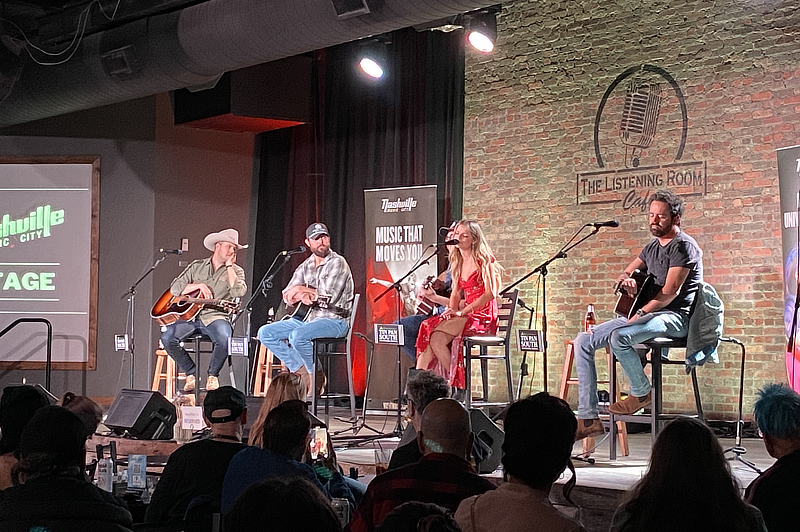 Band performing on stage