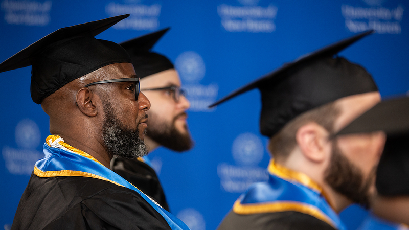 Graduates at the ceremony