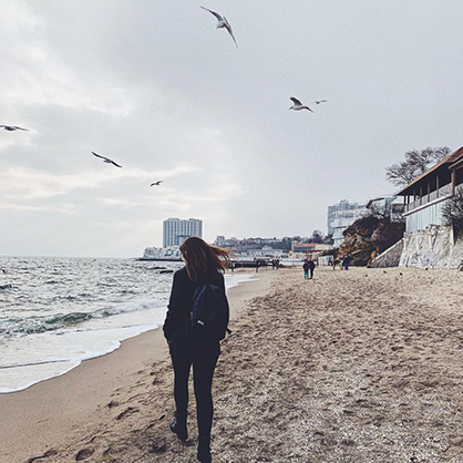 Kate Fedirko ’25 in Odesa, Ukraine.