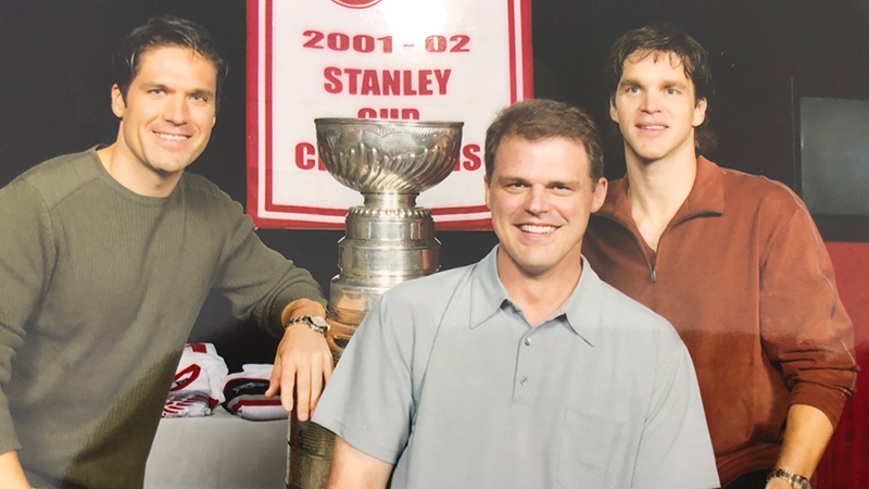 Ben Robert ’81, ’83 MBA (center) with his two best friends..