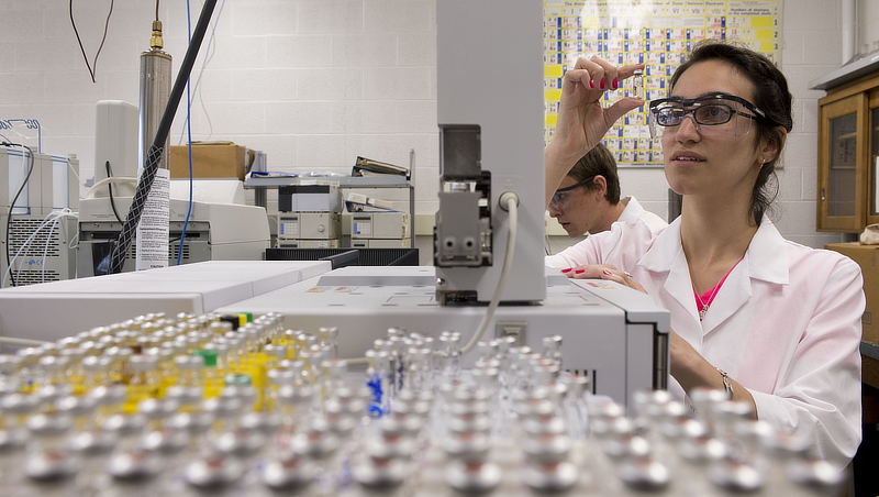 Student in laboratory