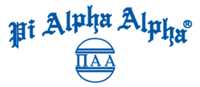 An image of the Pi Alpha Alpha logo, the global honor society for public affairs and public administration scholars.