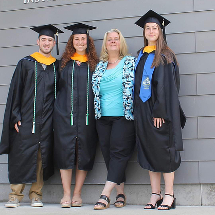 Lisa Dadio and students