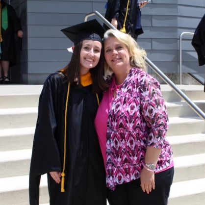 Marissa DelConte ’19 M.S. with Professor Lisa Dadio.