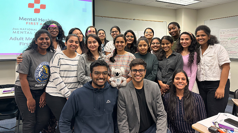 Sanmit Jindal ’24 MPH (front, center) with his fellow Chargers.