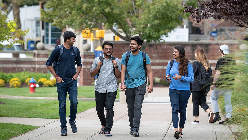 Students on campus