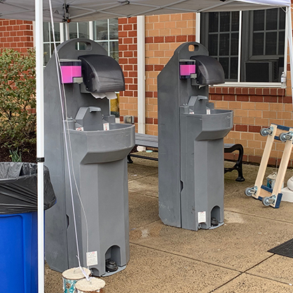 hand washing stations