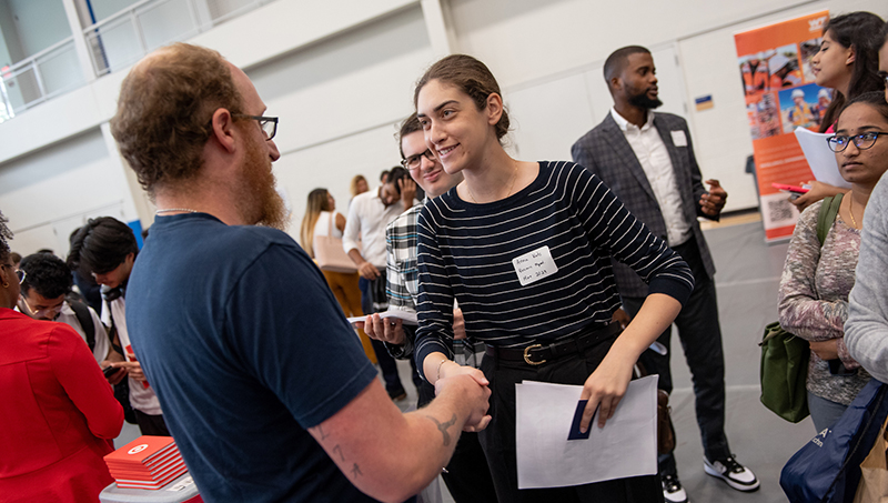 The Career Expo enabled students to learn about job and internship opportunities. 