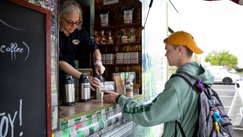 The festivities included food trucks that offered special treats for Chargers.