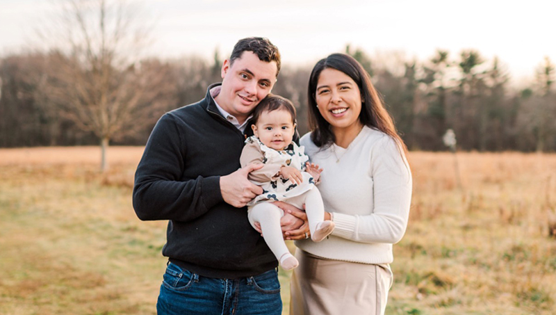 Diane Polo with her husband Shane and daughter Elena. 