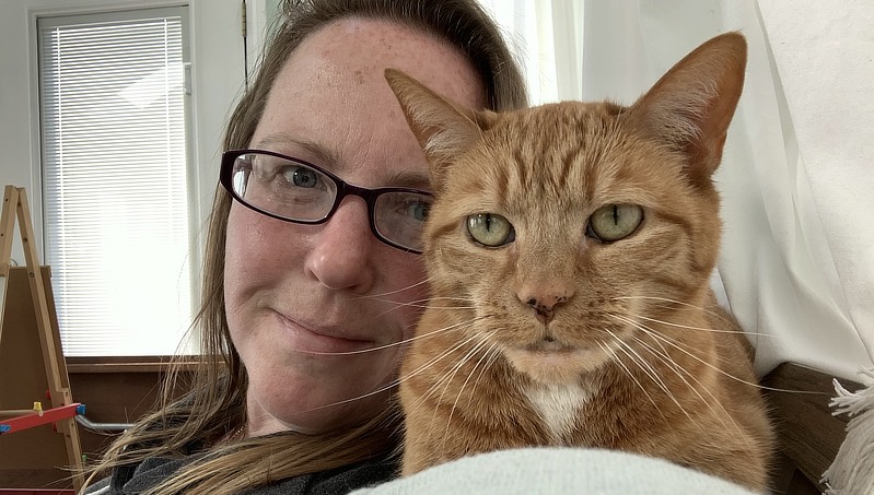 Paige Bartels and her cat, Rory.