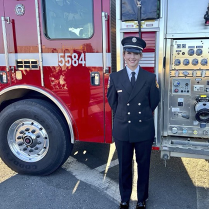 Ashley Tudor ’24 M.S., a candidate in the University’s graduate program in emergency management.