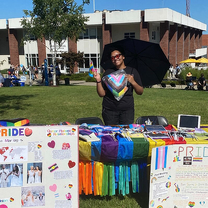 The PRIDE Club at the fair.