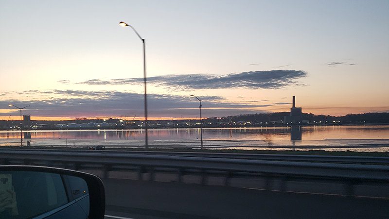 Beatrice Glaviano ’26 rides through New Haven on her way to a hike. 