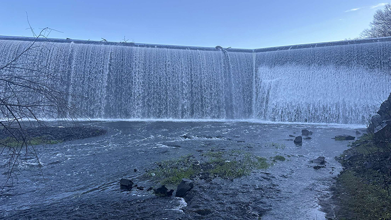 Beatrice Glaviano ’26 enjoys the beauty of a waterfall. 