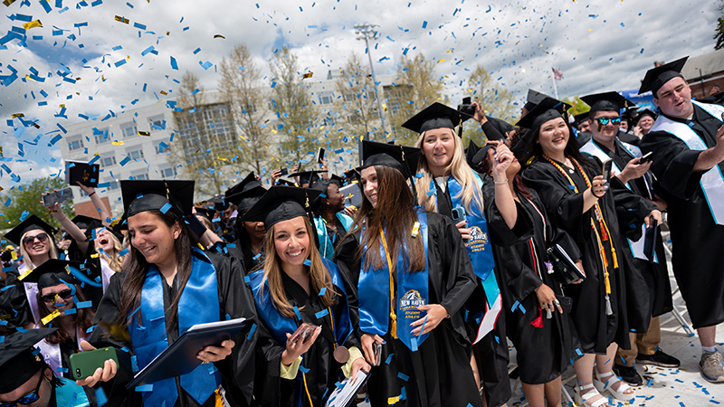 The University’s newest alumni celebrate at Commencement.  