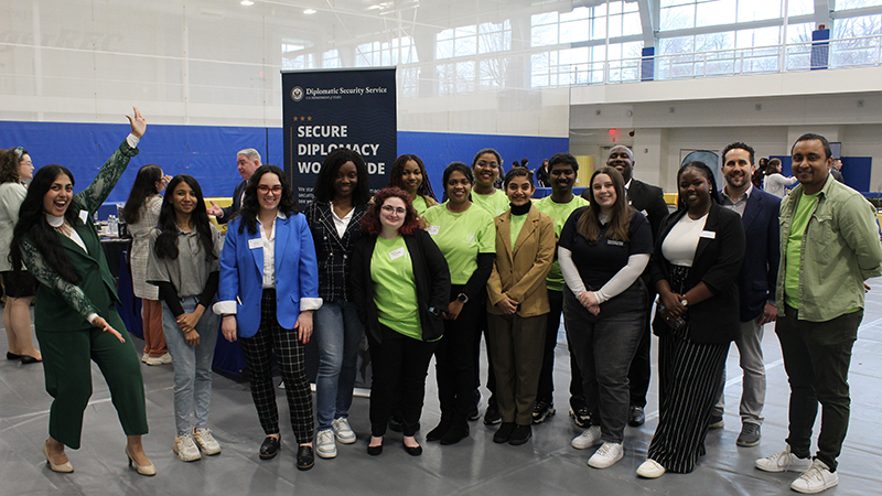 The University’s Career Development Center hosted the career fair. 