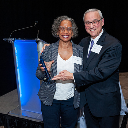 State Rep. Toni Walker and Prof. William Carbone. 