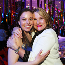 Jenny Tanski '14 with Tammie Pompea, wife of President's Award winner Charlie Pompea '71, '90 EMBA.