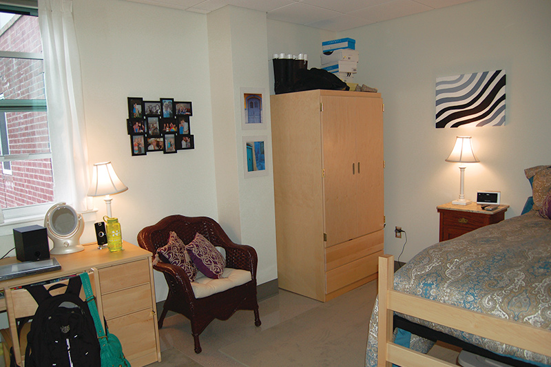 Bedroom inside Celentano Hall